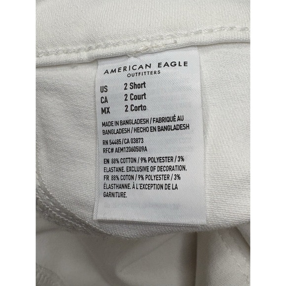 American Eagle Hi Rise Jegging White Distressed Jeans Women's 2 Next‎ Level - Picture 10 of 12